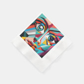 Männliche Gesichter Serviette (Ecke)