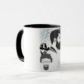 Männliche Gesichter Tasse (Vorderseite Links)
