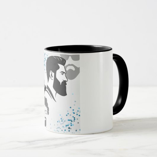 Männliche Gesichter Tasse (VorderseiteRechts)