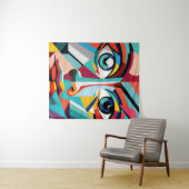 Männliche Gesichter Wandteppich (Beispiel (Horizontal))