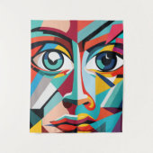 Männliche Gesichter Wandteppich (Vorderseite)