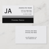 Männliche graue und schwarze visitenkarte (Vorne/Hinten)