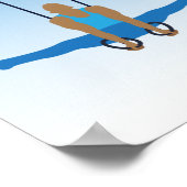 Männliche Gymnast auf Steady Rings Illustriert Poster (Ecke)