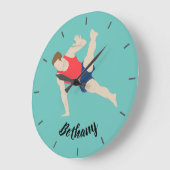 Männliche Gymnastik Große Wanduhr (Winkel)