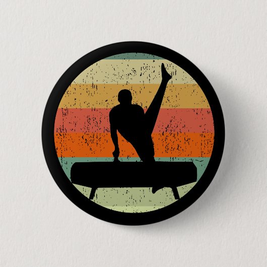 Männliche Gymnastik Männliche Gymnastik bei Sonnen Button (Vorderseite)