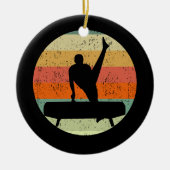 Männliche Gymnastik Männliche Gymnastik bei Sonnen Keramik Ornament (Vorne)