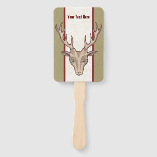 Männliche Hirsche Kopf große Antler Tan Weiße R Fächer