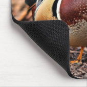 Männliche Holzente im Wald Mousepad (Ecke)