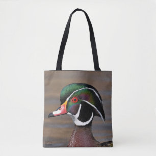 Männliche Holzente Nah Tasche