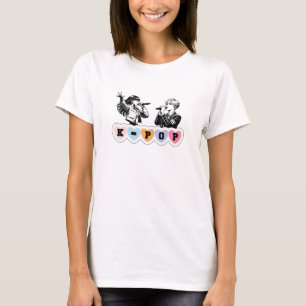Männliche Idols singen KPop Musikdesign T-Shirt