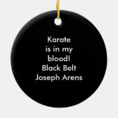 Männliche Karate-Foto-Verzierung Keramikornament (Hinten)