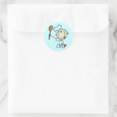 Männliche Koch-Aufkleber Runder Aufkleber (Tasche)