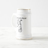 Männliche Köche regieren Bierglas (Vorderseite Links)