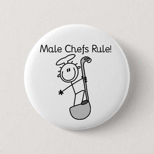 Männliche Köche regieren Button (Vorderseite)