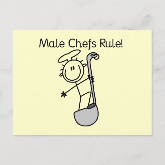Männliche Köche regieren Postkarte (Vorderseite)