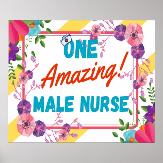 Männliche Krankenpflege Geschenk Idee Poster (Vorne)