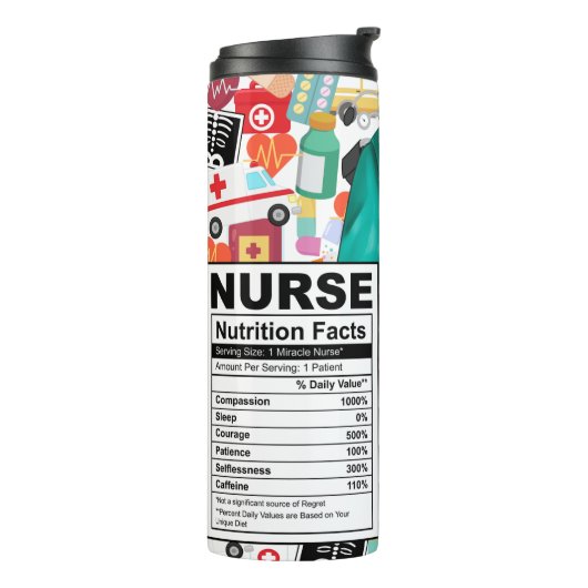 Männliche Krankenpflegeschwür Thermosbecher (Nach links gedreht)