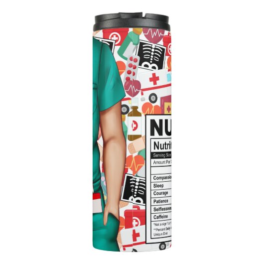 Männliche Krankenpflegeschwür Thermosbecher (Rückseite)