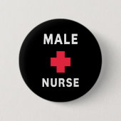Männliche Krankenschwester Button (Vorderseite)