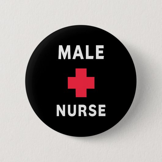 Männliche Krankenschwester Button (Vorderseite)