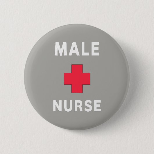 Männliche Krankenschwester Button (Vorderseite)