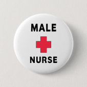 Männliche Krankenschwester Button (Vorderseite)