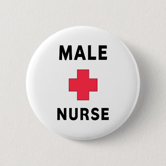 Männliche Krankenschwester Button (Vorderseite)