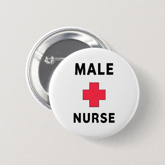 Männliche Krankenschwester Button (Vorne & Hinten)