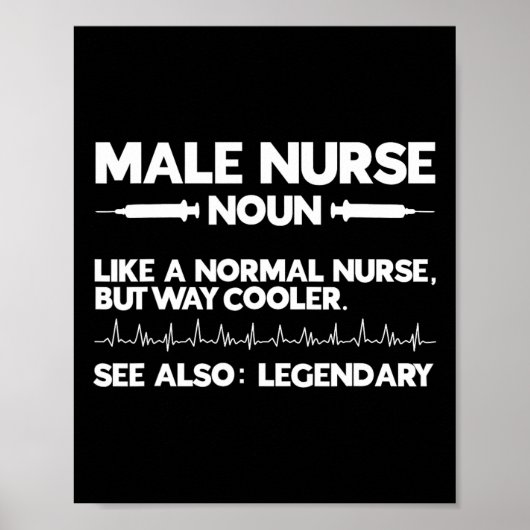 Männliche Krankenschwester Definition Männliche Pf Poster (Vorne)