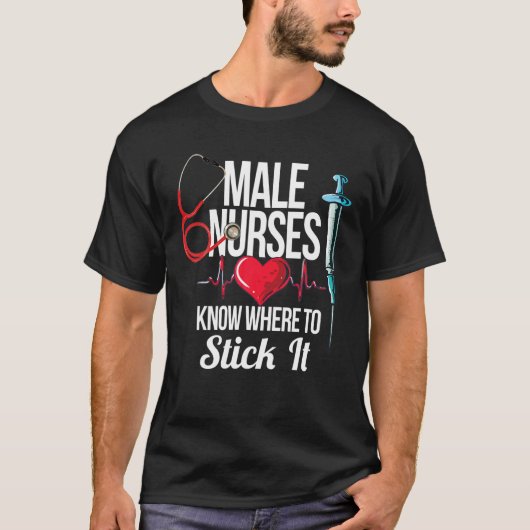 Männliche Krankenschwester oder Mord im Krankenhau T-Shirt (Vorderseite)