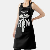 Männliche Krankenschwester RN Schwarz und Weiß Per Schürze (InSitu)