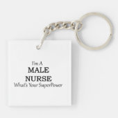 MÄNNLICHE KRANKENSCHWESTER SCHLÜSSELANHÄNGER (Rückseite)