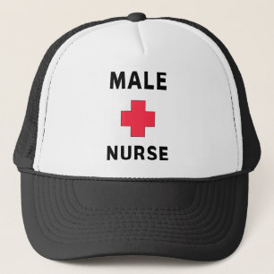 Männliche Krankenschwester Truckerkappe