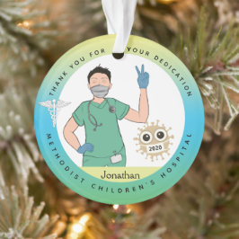 Männliche Krankenschwester, Weihnachten im Kranken Ornament