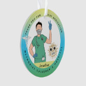 Männliche Krankenschwester, Weihnachten im Kranken Ornament (Vorderseite)