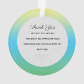 Männliche Krankenschwester, Weihnachten im Kranken Ornament (Rückseite)