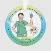 Männliche Krankenschwester, Weihnachten im Kranken Ornament (Vorderseite)