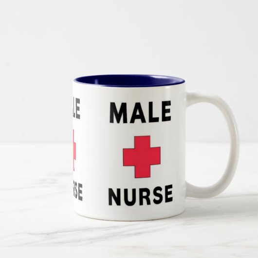 Männliche Krankenschwester Zweifarbige Tasse (Rechts)