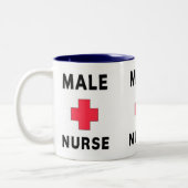 Männliche Krankenschwester Zweifarbige Tasse (Links)