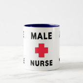 Männliche Krankenschwester Zweifarbige Tasse (Mittel)
