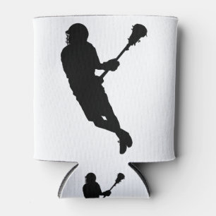 Männliche Lacrosse-Spieler-Silhouette Dosenkühler