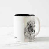 Männliche Löwe-Tasse Zweifarbige Tasse (VorderseiteRechts)