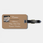 Männliche Löwenruhe im Dschungel Persönliche Reise Gepäckanhänger (Rückseite horizontal)