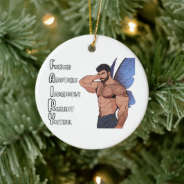 Männliche Märchenschmuck - FAIRY Acrostic Keramik Ornament