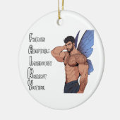 Männliche Märchenschmuck - FAIRY Acrostic Keramik Ornament (Links)