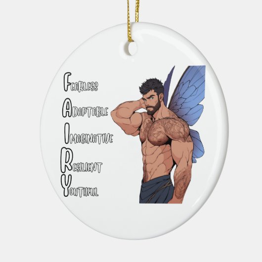 Männliche Märchenschmuck - FAIRY Acrostic Keramik Ornament (Links)