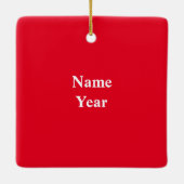 Männliche Massage Weihnachtsdekoration Keramikornament (Rückseite)