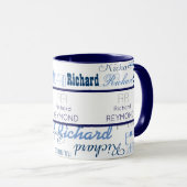 männliche moderne Typografie-Namensstruktur auf bl Tasse (VorderseiteRechts)