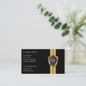 Männliche Monogramm-Visitenkarten Visitenkarte (Stehend Vorderseite)