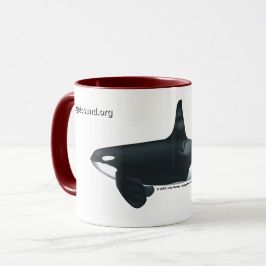 Männliche Mörder-Wal-Wecker-Tasse Tasse (Vorderseite Links)